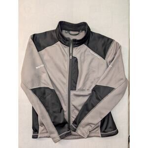 Motorfist Men’s Hydro Fleece Layering Jacket Size Medium Full Zip Gray Black